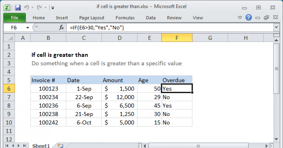 If Cell Is Greater Than 0 Then Return Value